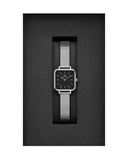 Daniel Wellington Quadro Studio Black Dial Silver Stailess Steel Watch For Women - DW00100522