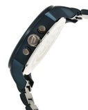 Diesel Daddy 2.0 Chronograph Grey Dial Blue Steel Strap Watch For Men - DZ7414