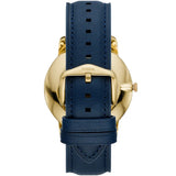 Fossil The Minimalist 3H Analog Blue Dial Blue Leather Strap Watch for Men - FS5789
