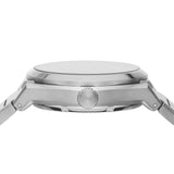 Fossil Everett Automatic Skeleton Blue Dial Silver Steel Strap Watch for Men - ME3220