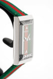 Gucci G-Frame Mother of Pearl Dial Two Tone Nylon Strap Watch For Women - YA147404