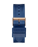 Guess Poseidon Chronograph Blue Dial Blue Silicone Strap Watch For Men - GW0425G3