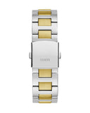 Guess Equity Analog Blue Dial Two Tone Steel Strap Watch For Men - GW0703G3