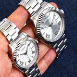 Guess Connoisseur Silver Dial Silver Steel Strap Watch for Men - GW0265G6
