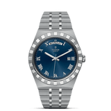 Tudor Royal Automatic Blue Dial Silver Steel Strap Watch for Men - M28600-0005