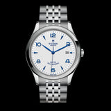 Tudor 1926 Automatic White Dial Silver Steel Strap Watch for Men - M91650-0005