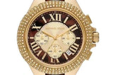 Michael Kors Camille Chronograph Brown Dial Two Tone Steel Strap Watch For Women - MK7269