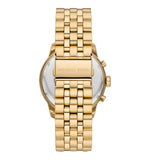 Michael Kors Cunningham Chronograph Gold Dial Gold Steel Strap Watch For Men - MK8963