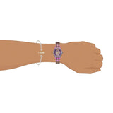Guess Allara Quartz Purple Dial Purple Steel Strap Watch For Women - GW0604L4