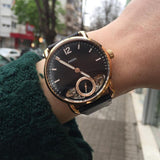 Fossil The Commuter Twist Black Dial Brown Leather Strap Watch for Men -  ME1165