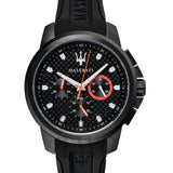 Maserati SFIDA Chronograph Quartz Stainless Steel Black Dial Watch For Men - R8851123007