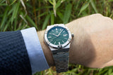 Maurice Lacroix Aikon Automatic Green Dial Silver Steel Strap Watch for Men - AI1807-SS002-630-1
