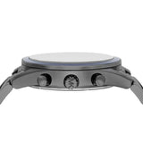 Michael Kors Accelerator Chronograph Blue Dial Grey Steel Strap Watch For Men - MK9111