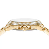 Michael Kors Camille Multifunction Green Dial Gold Steel Strap Watch For Women - MK6981
