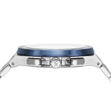 Michael Kors Lennox Chronograph Blue Dial Silver Steel Strap Watch For Men - MK8938