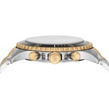 Michael Kors Bayville Chronograph Black Dial Two Tone Steel Strap Watch For Women - MK8872