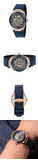 Maserati Triconic Skeleton Black Dial Blue Leather Strap Watch For Men - R8821139001