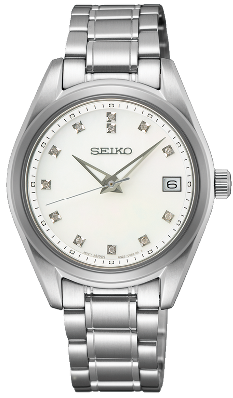 Seiko Diamond Silver Dial Silver Steel Strap Watch for Women - SUR579P1