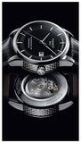 Tissot T Classic Luxury Powermatic 80 Black Dial Black Leather Strap Watch For Men - T086.408.16.051.00