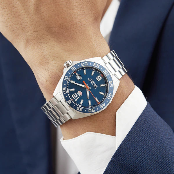 Tag Heuer Formula 1 Quartz Blue Dial Silver Steel Strap Watch for Men - WAZ1010.BA0842