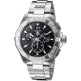 Tag Heuer Aquaracer Chronograph Black Dial Silver Steel Strap Watch for Men - CAY1110.BA0927