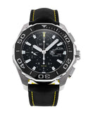 Tag Heuer Aquaracer Automatic Chronograph Black Dial Black Nylon Strap Watch for Men - CAY211A.FC6361