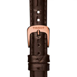 Tissot Carson Automatic White Dial Brown Leather Strap Watch For Women - T085.207.36.011.00