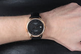 Tissot T Classic Le Locle Automatic Black Dial Black Leather Strap Watch For Men - T41.5.423.53