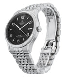 Tudor 1926 Automatic Black Dial Silver Steel Strap Watch for Men - M91650-0002