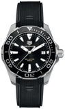 Tag Heuer Aquaracer Black Dial Black Rubber Strap Watch for Men - WAY111A.FT6151