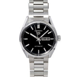 Tag Heuer Carrera Day Date Automatic Black Dial Silver Steel Strap Watch for Men - WBN2010.BA0640