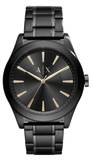 Armani Exchange Nico Analog Black Dial Black Steel Strap Watch For Men - AX7102
