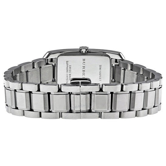 Burberry Heritage Quartz White Dial Silver Steel Strap Watch For Women - BU9600