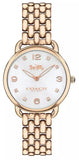 Coach Delancey White Dial Rose Gold Steel Strap Watch for Women - 14502783