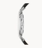 Fossil The Minimalist Carbon Series Black Dial Black Leather Strap Watch for Men - FS5497
