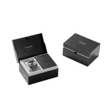 D1 Milano Square Titanium Gray Dial Gray Steel Strap Watch for Men - D1-SQBJ02