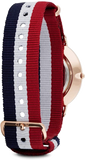 Daniel Wellington Classic Cambridge White Dial Two Tone NATO Strap Watch For Men - DW00100003