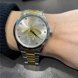 Gucci G Timeless Silver Dial Two Tone Steel Strap Watch For Women - YA126599