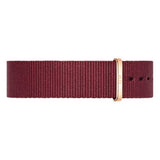 Daniel Wellington Classic Roselyn Black Dial Maroon Nylon Strap Watch For Women - DW00100273