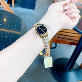 Michael Kors Runway Mercer Quartz Black Dial Two Tone Steel Strap Watch For Women - MK6672