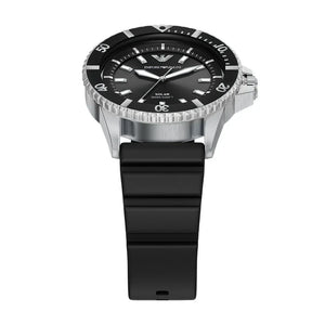 Emporio Armani World Explorer Solar Black Dial Black Silicone Strap Watch for Men - AR11788