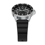 Emporio Armani World Explorer Solar Black Dial Black Silicone Strap Watch for Men - AR11788