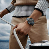 Hugo Boss Globetrotter Black Dial Black Steel Strap Watch for Men - 1513824