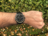 Tissot Chrono XL Vintage Chronograph Black Dial Black Leather Strap Watch For Men - T116.617.36.052.02
