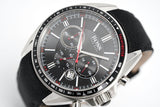 Hugo Boss Driver Black Dial Black Leather Strap Watch for Men -1513087