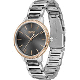 Hugo Boss Signature Grey Dial Silver Steel Strap Watch for Men - 1502569