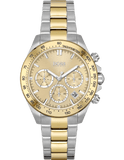 Hugo Boss Ikon Chronograph Silver Dial Two Tone Steel Strap Watch for Men - 1512960