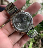 Guess Sassy Multifunction Quartz Silver Dial Silver Steel Strap Watch For Women - W0705L1