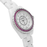 Chanel J12 Quartz Diamonds Mother of Pearl White Dial White Steel Strap Watch for Women - J12 H3243