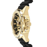 Philipp Plein The Skull Gold Dial Black Silicone Strap Watch for Men - PWAAA0221